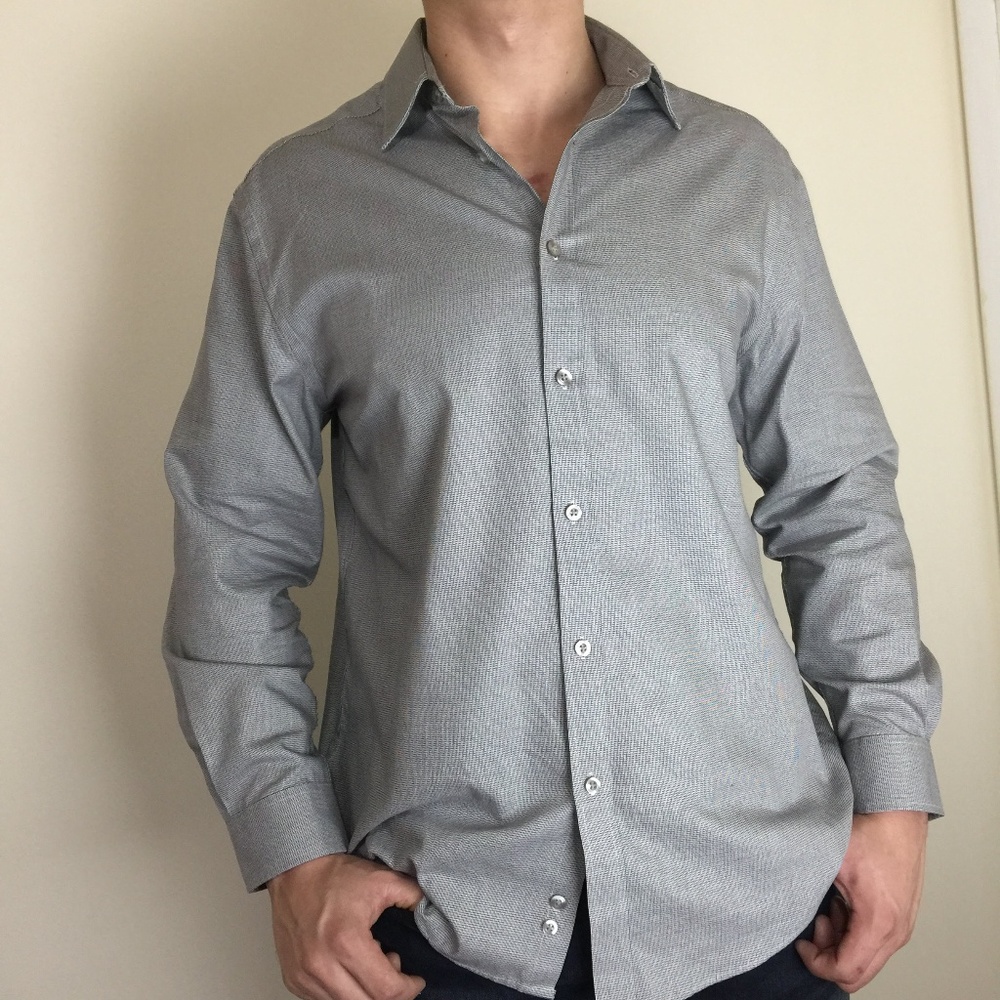 Michael Kors shirt men's grey slim fit